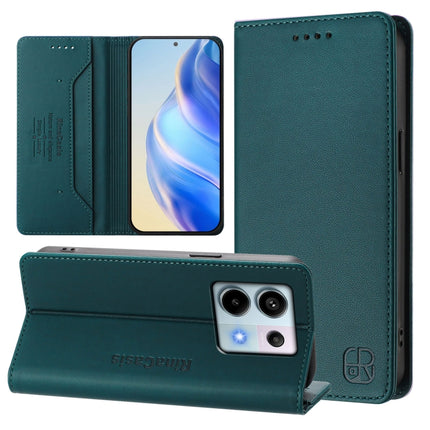 RC01 Dual-Folded Magnetic Suction RFID Leather Phone Case, For Xiaomi Poco X6 Neo 5G, For Xiaomi Poco X6 Pro / Redmi K70E, For Xiaomi Poco X6 5G / Redmi Note 13 Pro 5G
