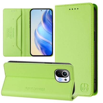 RC01 Dual-Folded Magnetic Suction RFID Leather Phone Case, For Xiaomi Mi 11 Pro, For Xiaomi Mi 11, For Xiaomi Mi 10T Lite 5G