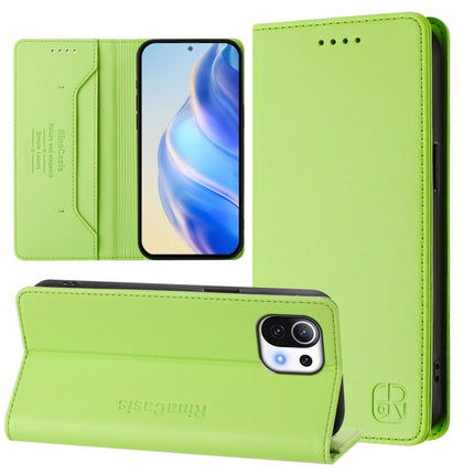 RC01 Dual-Folded Magnetic Suction RFID Leather Phone Case, For Xiaomi Poco X4 Pro 5G, For Xiaomi Mi 11 Lite / Mi 11 Lite 5G, For Xiaomi 11T / 11T Pro