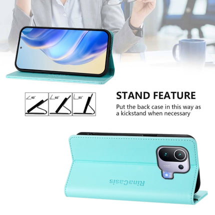 RC01 Dual-Folded Magnetic Suction RFID Leather Phone Case, For Xiaomi Mi 11 Pro, For Xiaomi Mi 11, For Xiaomi Mi 10T Lite 5G