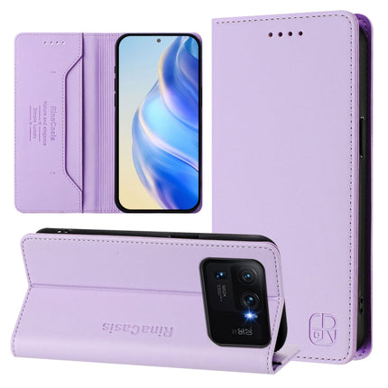 RC01 Dual-Folded Magnetic Suction RFID Leather Phone Case, For Xiaomi Poco X3 GT, For Xiaomi Poco X3 / X3 NFC / X3 Pro, For Xiaomi Mi 11 Ultra