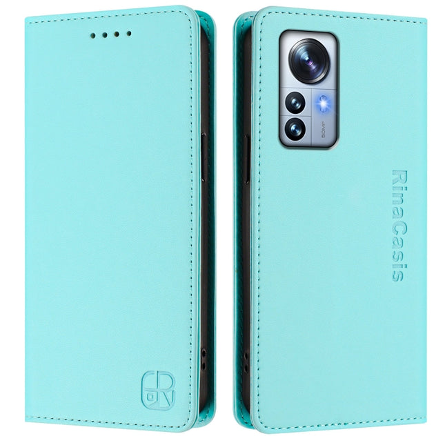 RC01 Dual-Folded Magnetic Suction RFID Leather Phone Case, For Xiaomi 12 Pro / 12S Pro, For Xiaomi 12 5G / 12X 5G / 12S 5G, For Xiaomi 12 Lite