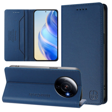 RC01 Dual-Folded Magnetic Suction RFID Leather Phone Case, For Xiaomi 13 Pro 5G, For Xiaomi 13 5G, For Xiaomi 12S Ultra