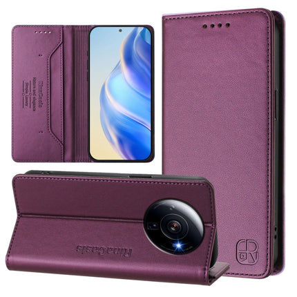RC01 Dual-Folded Magnetic Suction RFID Leather Phone Case, For Xiaomi 13 Pro 5G, For Xiaomi 13 5G, For Xiaomi 12S Ultra