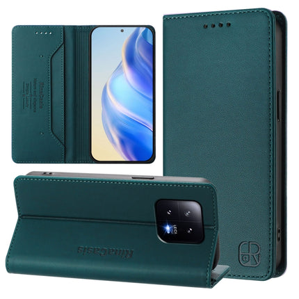 RC01 Dual-Folded Magnetic Suction RFID Leather Phone Case, For Xiaomi 13 Pro 5G, For Xiaomi 13 5G, For Xiaomi 12S Ultra