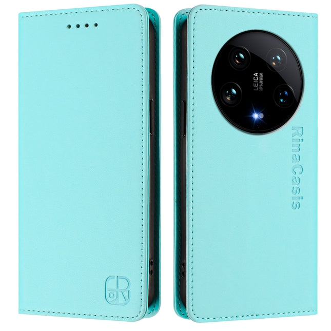 RC01 Dual-Folded Magnetic Suction RFID Leather Phone Case, For Xiaomi 14 Ultra 5G, For Xiaomi 14 Pro 5G, For Xiaomi 14 5G