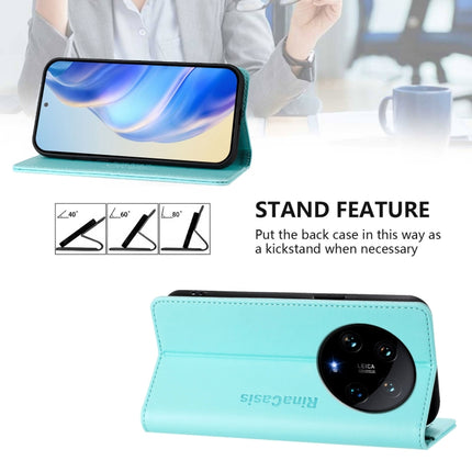 RC01 Dual-Folded Magnetic Suction RFID Leather Phone Case, For Xiaomi 14 Ultra 5G, For Xiaomi 14 Pro 5G, For Xiaomi 14 5G