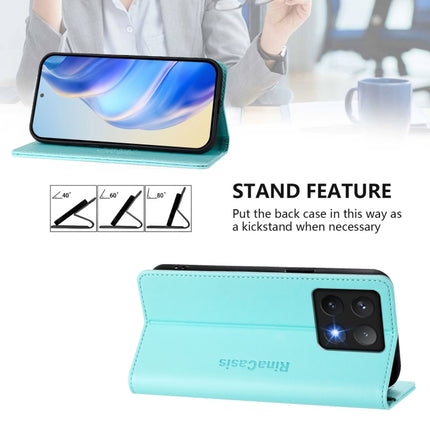 RC01 Dual-Folded Magnetic Suction RFID Leather Phone Case, For Xiaomi 14T, For Xiaomi Poco F6 5G, For Xiaomi Poco F6 Pro 5G