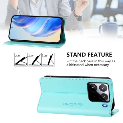RC01 Dual-Folded Magnetic Suction RFID Leather Phone Case, For Xiaomi 15 Pro, For Xiaomi 15, For Xiaomi 14T Pro