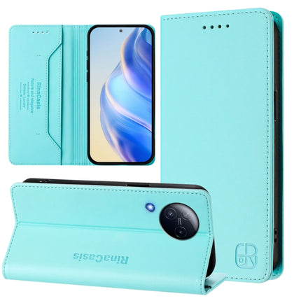 RC01 Dual-Folded Magnetic Suction RFID Leather Phone Case, For Xiaomi 13 Ultra, For Xiaomi Civi 3 5G, For Xiaomi 13 Lite 5G / Civi 2