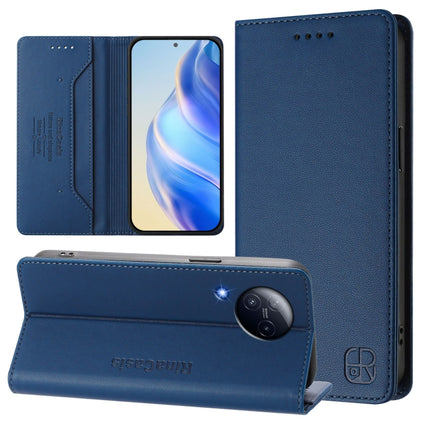 RC01 Dual-Folded Magnetic Suction RFID Leather Phone Case, For Xiaomi 13 Ultra, For Xiaomi Civi 3 5G, For Xiaomi 13 Lite 5G / Civi 2