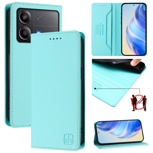 RC01 Dual-Folded Magnetic Suction RFID Leather Phone Case, For Xiaomi Poco X6 Neo 5G, For Xiaomi Poco X6 Pro / Redmi K70E, For Xiaomi Poco X6 5G / Redmi Note 13 Pro 5G