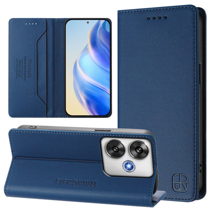 RC01 Dual-Folded Magnetic Suction RFID Leather Phone Case, For Xiaomi 14T, For Xiaomi Poco F6 5G, For Xiaomi Poco F6 Pro 5G