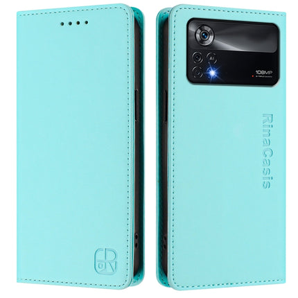 RC01 Dual-Folded Magnetic Suction RFID Leather Phone Case, For Xiaomi Poco X4 Pro 5G, For Xiaomi Mi 11 Lite / Mi 11 Lite 5G, For Xiaomi 11T / 11T Pro