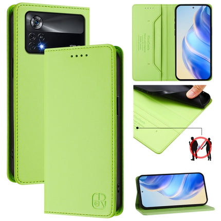 RC01 Dual-Folded Magnetic Suction RFID Leather Phone Case, For Xiaomi Poco X4 Pro 5G, For Xiaomi Mi 11 Lite / Mi 11 Lite 5G, For Xiaomi 11T / 11T Pro