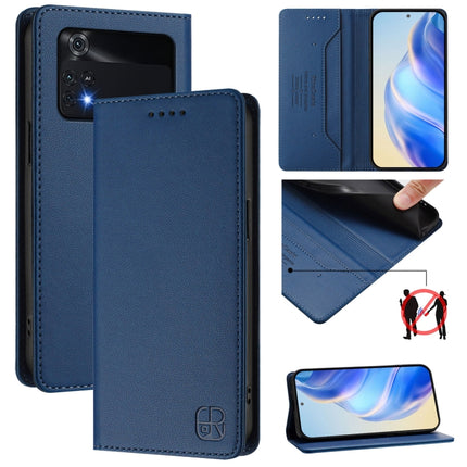 RC01 Dual-Folded Magnetic Suction RFID Leather Phone Case, For Xiaomi Poco X4 Pro 5G, For Xiaomi Mi 11 Lite / Mi 11 Lite 5G, For Xiaomi 11T / 11T Pro
