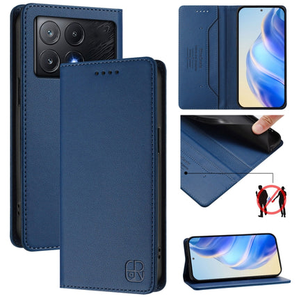 RC01 Dual-Folded Magnetic Suction RFID Leather Phone Case, For Xiaomi Poco X6 Neo 5G, For Xiaomi Poco X6 Pro / Redmi K70E, For Xiaomi Poco X6 5G / Redmi Note 13 Pro 5G