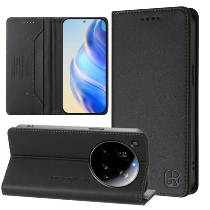 RC01 Dual-Folded Magnetic Suction RFID Leather Phone Case, For Xiaomi 15 Ultra, For Xiaomi Poco X7 Pro 5G / Redmi Turbo 4 5G, For Xiaomi Poco M7 Pro 5G