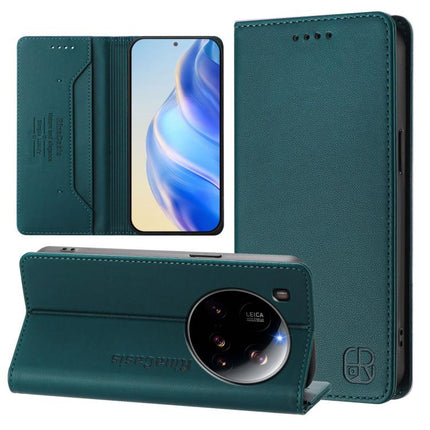 RC01 Dual-Folded Magnetic Suction RFID Leather Phone Case, For Xiaomi 15 Ultra, For Xiaomi Poco X7 Pro 5G / Redmi Turbo 4 5G, For Xiaomi Poco M7 Pro 5G