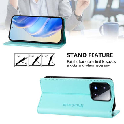 RC01 Dual-Folded Magnetic Suction RFID Leather Phone Case, For Xiaomi 17 Max 5G, For Xiaomi 17T Pro 5G, For Xiaomi Poco M7 4G 169mm