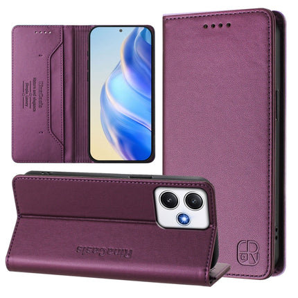 RC01 Dual-Folded Magnetic Suction RFID Leather Phone Case, For Redmi Note 13 Pro+ 5G Global, For Redmi K60 Ultra / Xiaomi 13T / 13T Pro, For Redmi 12 5G / 4G Global / Note 12R