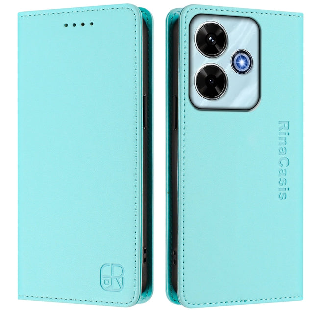 RC01 Dual-Folded Magnetic Suction RFID Leather Phone Case, For Redmi 13 5G / 4G Global, For Redmi A3 / Xiaomi Poco C61 4G Global, For Redmi Note 13 Pro 4G Global
