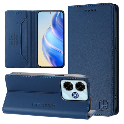 RC01 Dual-Folded Magnetic Suction RFID Leather Phone Case, For Redmi 13 5G / 4G Global, For Redmi A3 / Xiaomi Poco C61 4G Global, For Redmi Note 13 Pro 4G Global