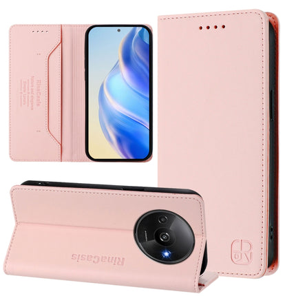 RC01 Dual-Folded Magnetic Suction RFID Leather Phone Case, For Redmi 13 5G / 4G Global, For Redmi A3 / Xiaomi Poco C61 4G Global, For Redmi Note 13 Pro 4G Global