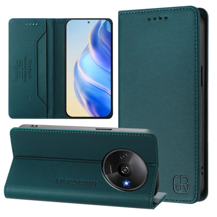 RC01 Dual-Folded Magnetic Suction RFID Leather Phone Case, For Redmi 13 5G / 4G Global, For Redmi A3 / Xiaomi Poco C61 4G Global, For Redmi Note 13 Pro 4G Global