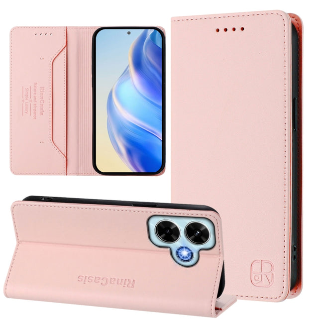 RC01 Dual-Folded Magnetic Suction RFID Leather Phone Case, For Redmi Note 13 4G Global, For Redmi 13C 5G / 4G Global, For Redmi Note 13 5G Global