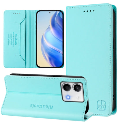 RC01 Dual-Folded Magnetic Suction RFID Leather Phone Case, For Redmi Note 13 4G Global, For Redmi 13C 5G / 4G Global, For Redmi Note 13 5G Global