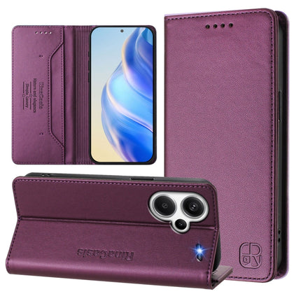 RC01 Dual-Folded Magnetic Suction RFID Leather Phone Case, For Redmi Note 13 Pro+ 5G Global, For Redmi K60 Ultra / Xiaomi 13T / 13T Pro, For Redmi 12 5G / 4G Global / Note 12R