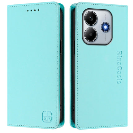 RC01 Dual-Folded Magnetic Suction RFID Leather Phone Case, For Redmi Note 14 5G, For Redmi 14C 4G / 14R 5G Global, For Redmi K70 Ultra 5G Global