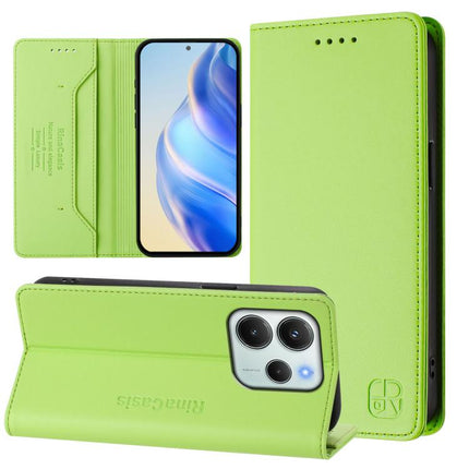 RC01 Dual-Folded Magnetic Suction RFID Leather Phone Case, For Redmi 15 5G Global / 15 4G SEA 169.5mm, For Redmi 15 5G / 4G EU 171mm, For Redmi Note 14 4G 164.84mm EU Version