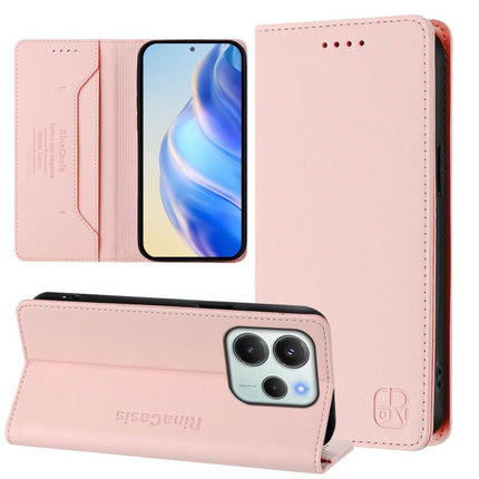 RC01 Dual-Folded Magnetic Suction RFID Leather Phone Case, For Redmi 15 5G Global / 15 4G SEA 169.5mm, For Redmi 15 5G / 4G EU 171mm, For Redmi Note 14 4G 164.84mm EU Version