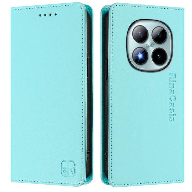 RC01 Dual-Folded Magnetic Suction RFID Leather Phone Case, For Redmi Note 15 Pro+ 5G Global 163.3mm, For Redmi Note 15 4G / 5G Global 164mm, For Redmi Note 15 Pro 5G Global 163.6mm