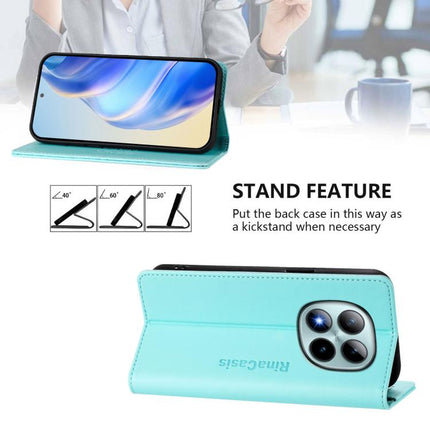 RC01 Dual-Folded Magnetic Suction RFID Leather Phone Case, For Redmi Note 15 Pro+ 5G Global 163.3mm, For Redmi Note 15 4G / 5G Global 164mm, For Redmi Note 15 Pro 5G Global 163.6mm