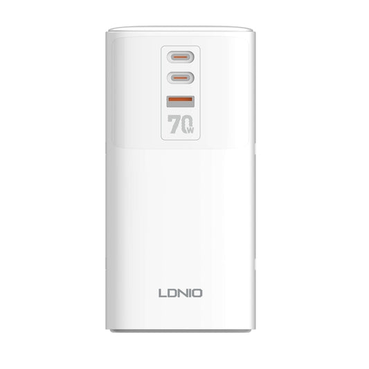 LDNIO SC4396 70W Desktop Multi-function GaN Desktop Charger 2AC, 1U, 2C with 1 Socket, SC4396 (UK Plug)