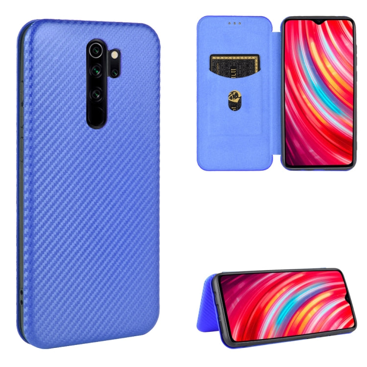 Carbon Fiber Texture Magnetic Horizontal Flip TPU + PC + PU Leather Case with Card Slot, For Xiaomi Redmi Note 8 Pro, For Xiaomi Redmi Note 9, For Xiaomi Redmi Note 9S, For Xiaomi Redmi Note 8T