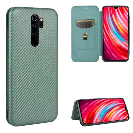 Carbon Fiber Texture Magnetic Horizontal Flip TPU + PC + PU Leather Case with Card Slot, For Xiaomi Redmi Note 8 Pro, For Xiaomi Redmi Note 9, For Xiaomi Redmi Note 9S, For Xiaomi Redmi Note 8T