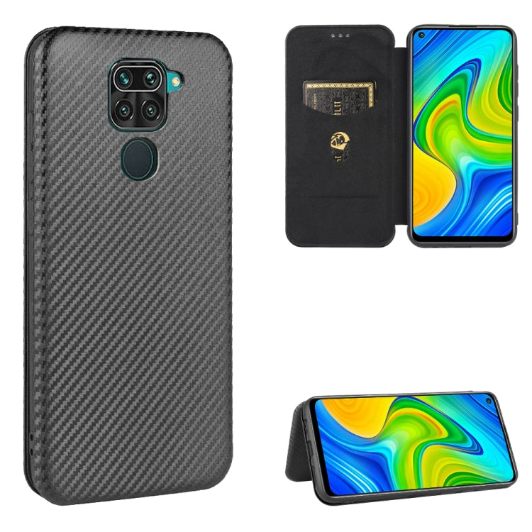 Carbon Fiber Texture Magnetic Horizontal Flip TPU + PC + PU Leather Case with Card Slot, For Xiaomi Redmi Note 8 Pro, For Xiaomi Redmi Note 9, For Xiaomi Redmi Note 9S, For Xiaomi Redmi Note 8T
