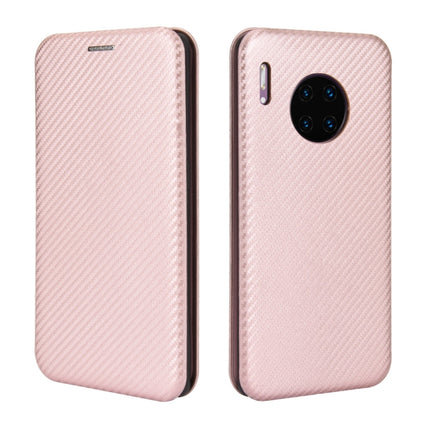 Carbon Fiber Texture Magnetic Horizontal Flip TPU + PC + PU Leather Case with Card Slot, For Huawei Mate 30 Pro, For Huawei Mate 30, For Huawei nova 6 SE / nova 7i, For Huawei P30