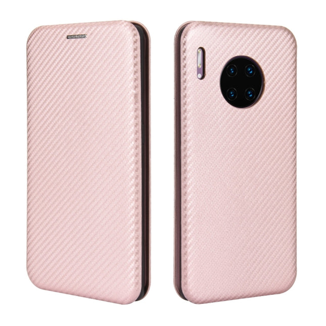 Carbon Fiber Texture Magnetic Horizontal Flip TPU + PC + PU Leather Case with Card Slot, For Huawei Mate 30 Pro, For Huawei Mate 30, For Huawei nova 6 SE / nova 7i, For Huawei P30
