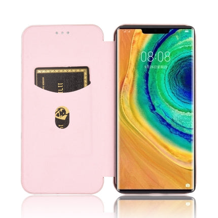 Carbon Fiber Texture Magnetic Horizontal Flip TPU + PC + PU Leather Case with Card Slot, For Huawei Mate 30 Pro, For Huawei Mate 30, For Huawei nova 6 SE / nova 7i, For Huawei P30