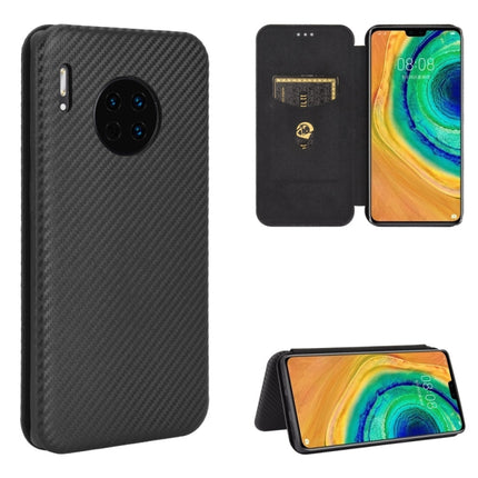 Carbon Fiber Texture Magnetic Horizontal Flip TPU + PC + PU Leather Case with Card Slot, For Huawei Mate 30 Pro, For Huawei Mate 30, For Huawei nova 6 SE / nova 7i, For Huawei P30