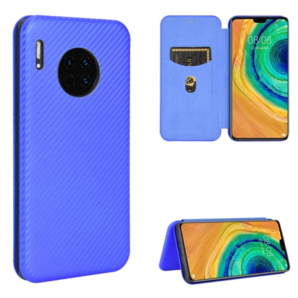 Carbon Fiber Texture Magnetic Horizontal Flip TPU + PC + PU Leather Case with Card Slot, For Huawei Mate 30 Pro, For Huawei Mate 30, For Huawei nova 6 SE / nova 7i, For Huawei P30