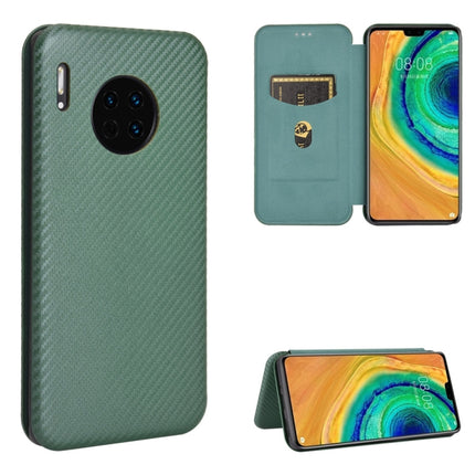 Carbon Fiber Texture Magnetic Horizontal Flip TPU + PC + PU Leather Case with Card Slot, For Huawei Mate 30 Pro, For Huawei Mate 30, For Huawei nova 6 SE / nova 7i, For Huawei P30