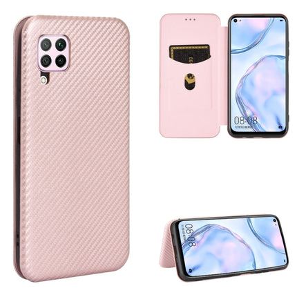 Carbon Fiber Texture Magnetic Horizontal Flip TPU + PC + PU Leather Case with Card Slot, For Huawei Mate 30 Pro, For Huawei Mate 30, For Huawei nova 6 SE / nova 7i, For Huawei P30