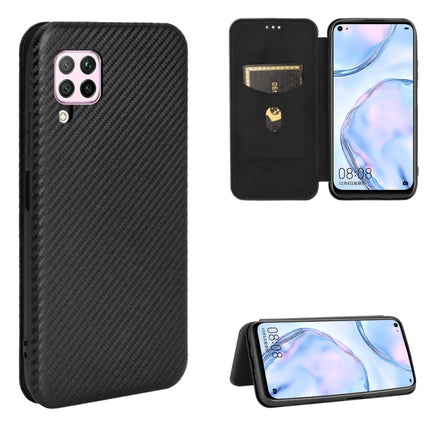 Carbon Fiber Texture Magnetic Horizontal Flip TPU + PC + PU Leather Case with Card Slot, For Huawei Mate 30 Pro, For Huawei Mate 30, For Huawei nova 6 SE / nova 7i, For Huawei P30