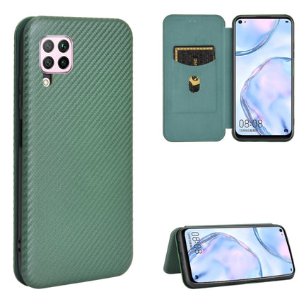 Carbon Fiber Texture Magnetic Horizontal Flip TPU + PC + PU Leather Case with Card Slot, For Huawei Mate 30 Pro, For Huawei Mate 30, For Huawei nova 6 SE / nova 7i, For Huawei P30